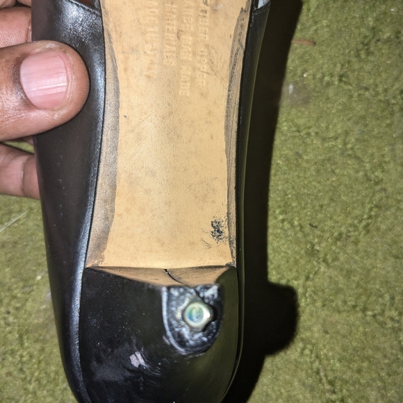 Black Slip On Heels by The Collection - Picture 6 of 7